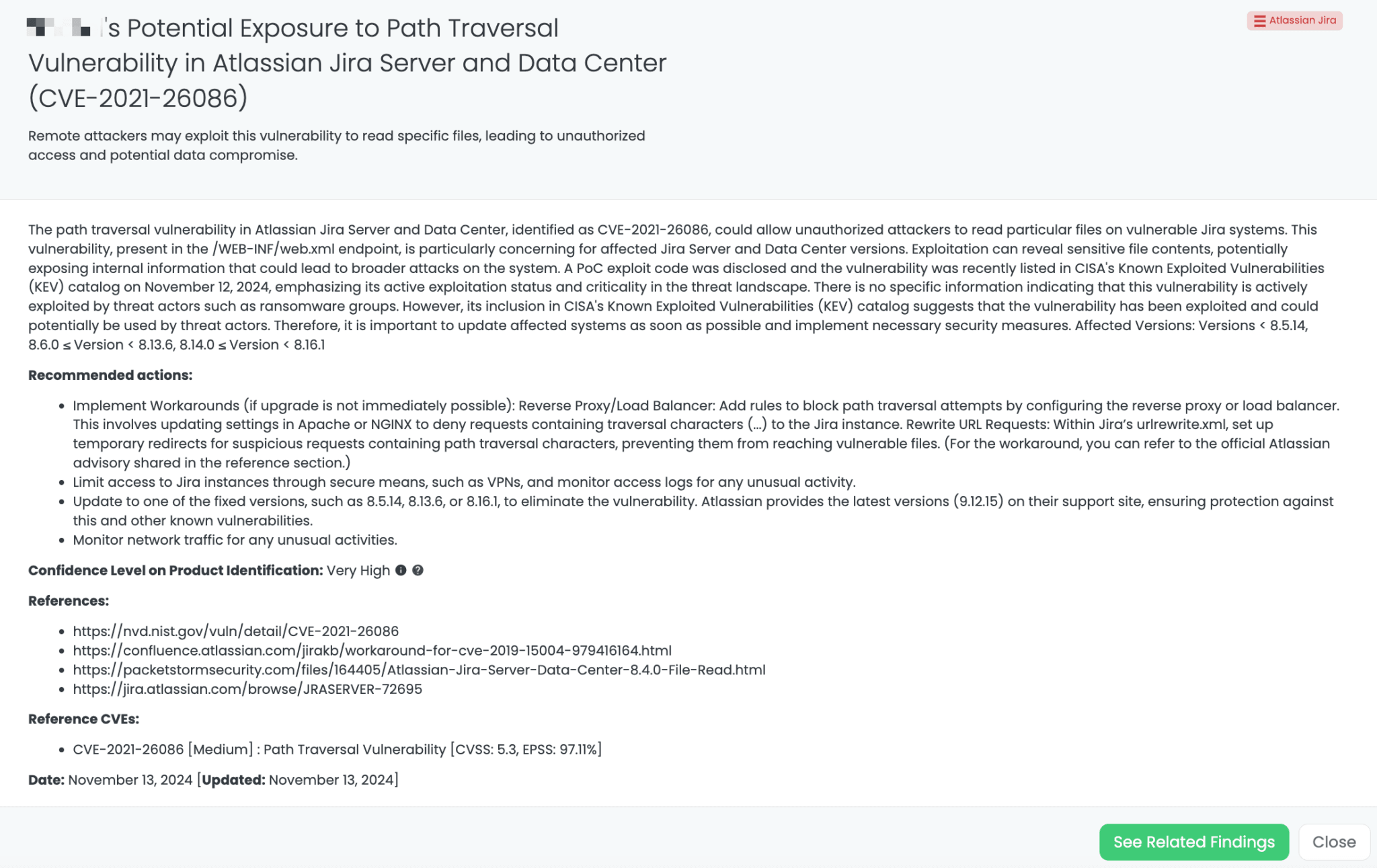 Black Kite’s Atlassian Jira FocusTagTM details critical insights on the event for TPRM professionals.