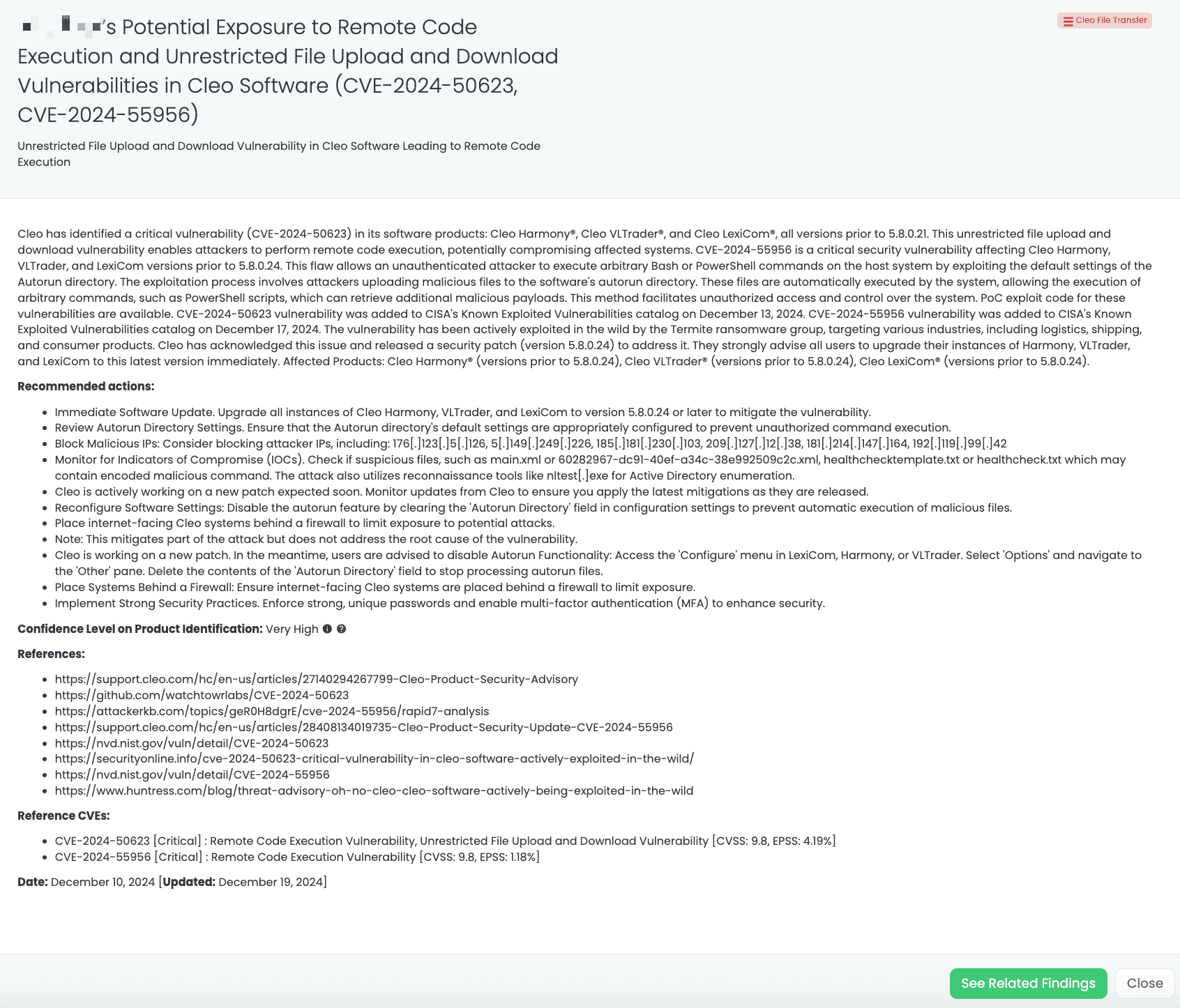 Black Kite’s Cleo File Transfer FocusTagTM details critical insights on the event for TPRM professionals.