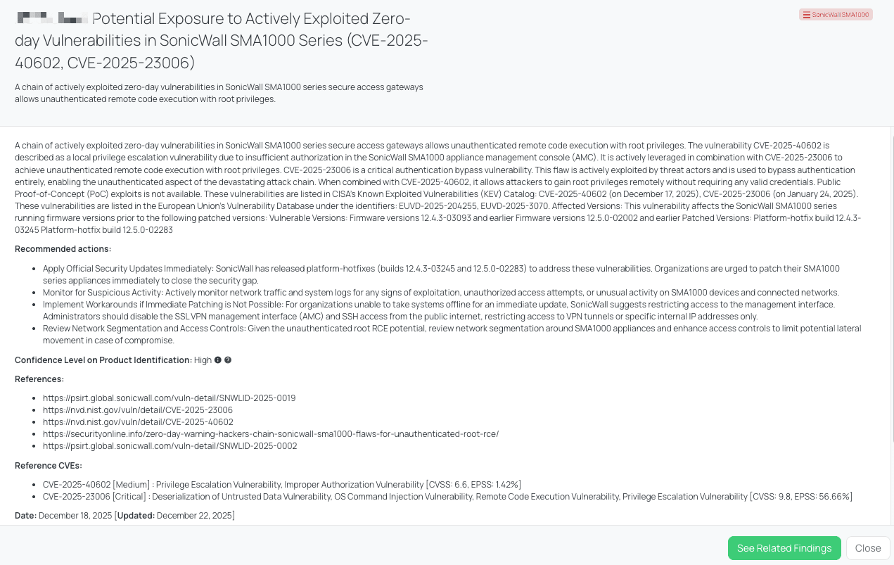 Black Kite’s SonicWall SMA1000 FocusTag™ details critical insights on the event for TPRM professionals.