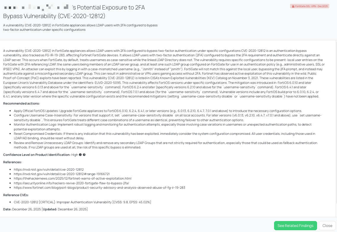 Black Kite’s FortiGate SSL-VPN - Dec2025  FocusTag™ details critical insights on the event for TPRM professionals.