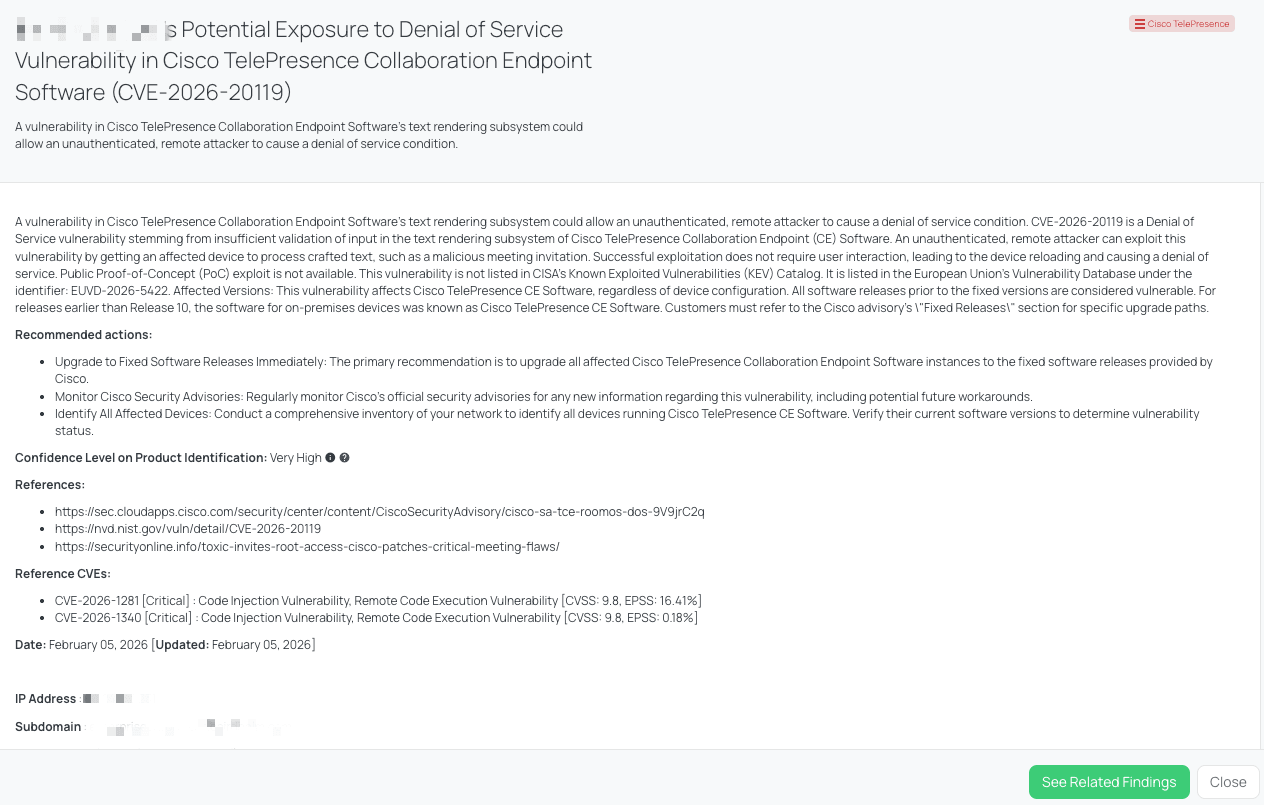Black Kite's Cisco TelePresence FocusTag® details critical insights on the event for TPRM professionals.