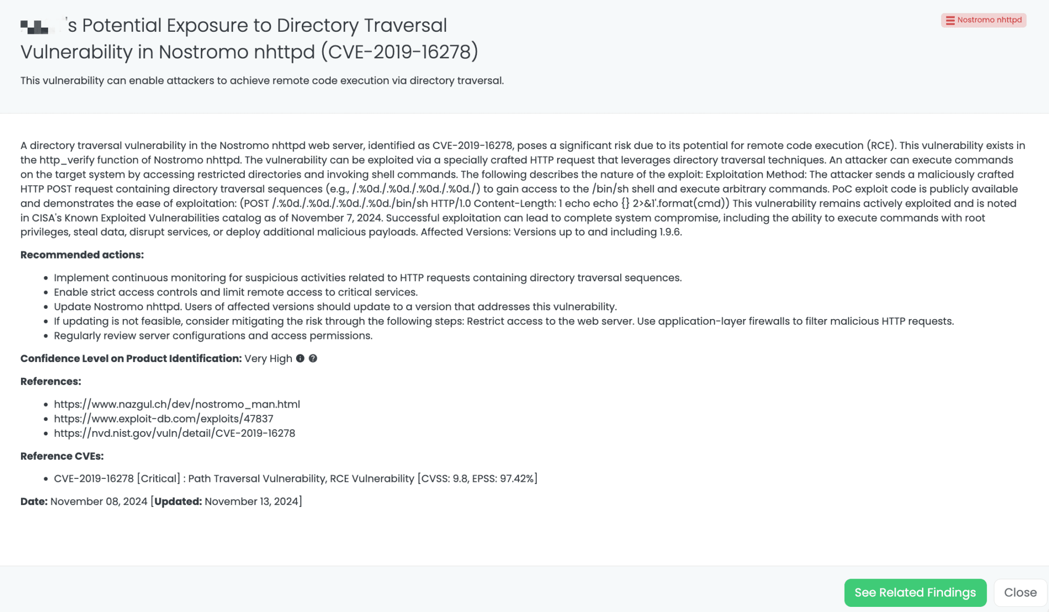 Black Kite’s Nostromo nhttpd FocusTagTM details critical insights on the event for TPRM professionals.