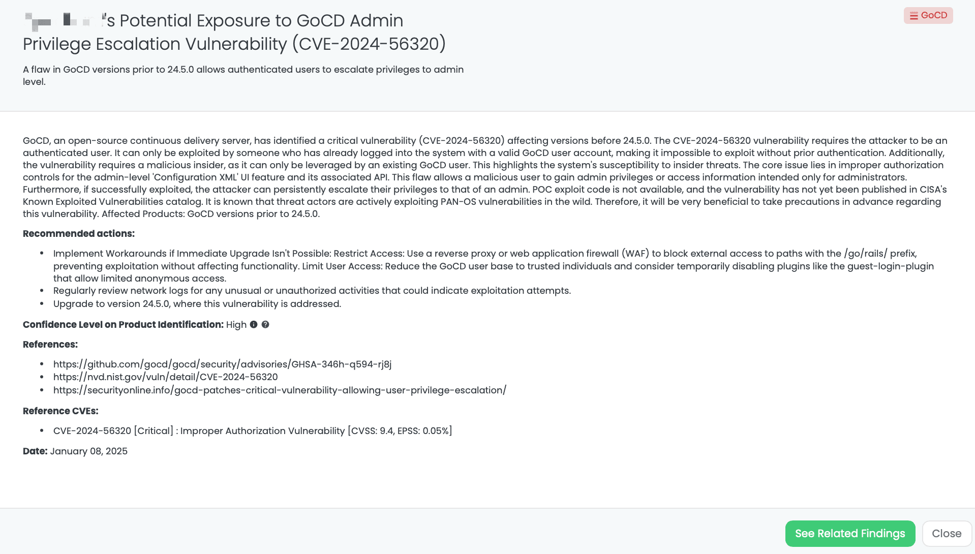 Black Kite’s GoCD FocusTagTM details critical insights on the event for TPRM professionals.