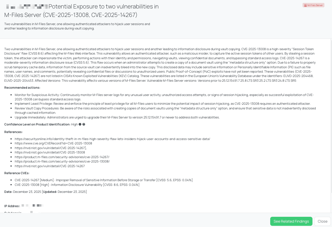 Black Kite’s M-Files Server FocusTag™ details critical insights on the event for TPRM professionals.
