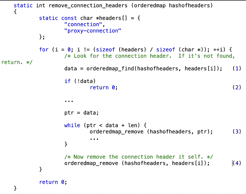  remove_connection_headers() function in Tinyproxy